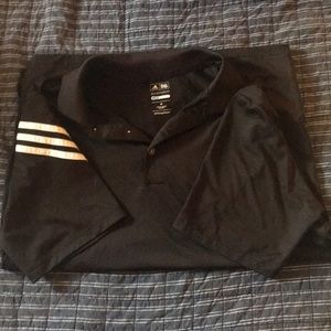 Black adidas polo golf shirt
